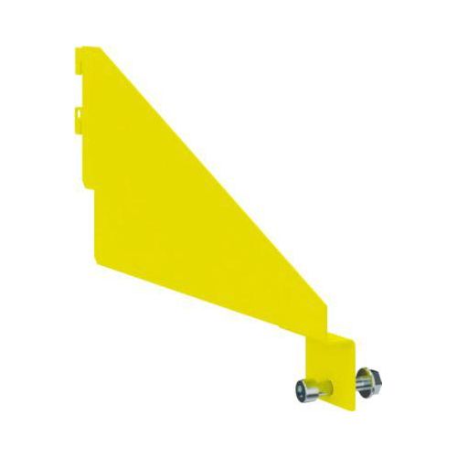 Schäfer Shop Select Warnblech für mobile Schallschutz Stellwand, B 514 x T 32 x H 105 mm, Stahlblech, verkehrsgelb