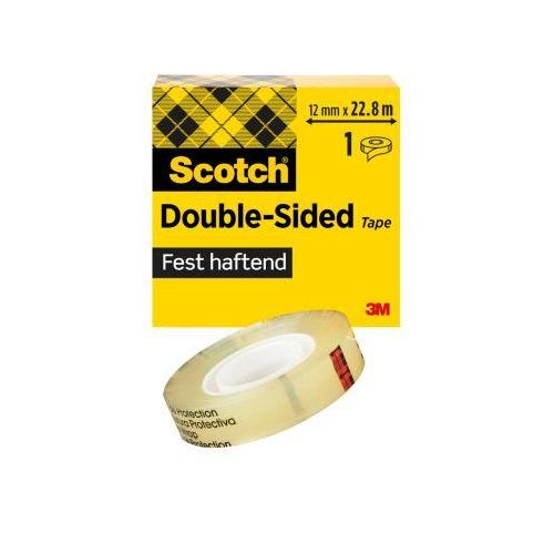 Scotch® doppelseitiges Klebeband, alterungsbeständig, 1 Rolle mit L 22,8 m x B 12 mm