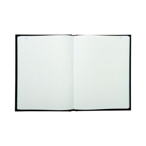 Exacompta Kladde A4 Leineneinband schwarz, kariert, 110 g/m² matt getönt, paginiert, 100 Blatt, kartoniert