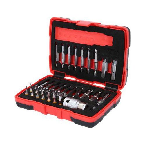 1/4" + 10 mm Torx- und Innensechskant-Schrauben-Ausdreher-Satz, 34-tlg
