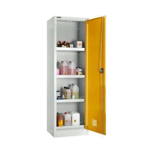 Schäfer Shop Select Umweltschrank, B 600 x T 500 x H 1935 mm, 4 Wannen à 11 l, lichtgrau/goldgelb