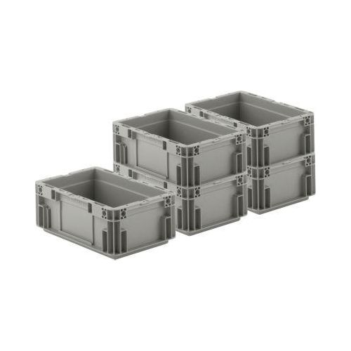 Euro Box SSI Schäfer Serie MF 3120, aus PP, Inhalt 5,2 L, Unterfassgriff, grau, 5 Stück
