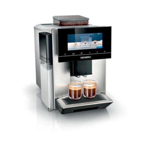 Siemens Kaffeevollautomat TQ903DZ3 EQ.900 plus, für Bohnen, 1500 W, bis 2,3 l/370 g, Fernzugriff, inkl. Zubehör, silber-schwarz