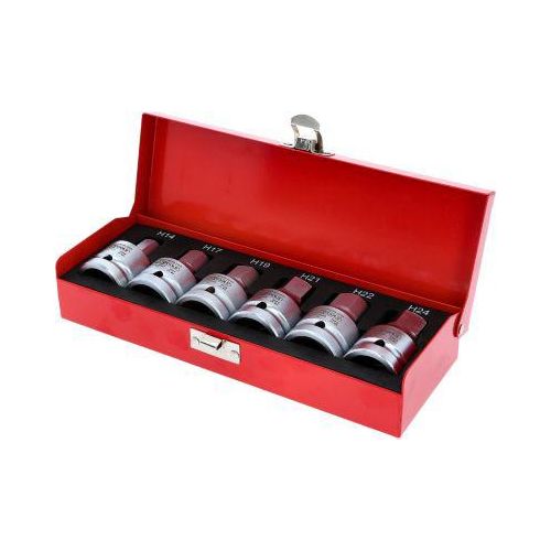 3/4" Kraft-Bit-Stecknuss-Satz, 6-tlg, 14-24mm