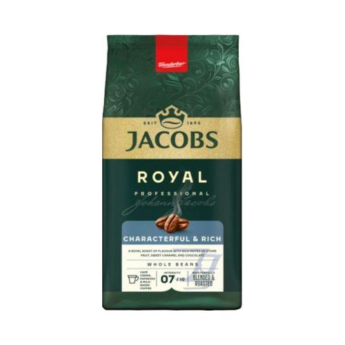 Jacobs Krönung Bohnenkaffee Royal Cafe Crema, ganze Bohnen, Stärke 7/10, Tüte mit 1 kg