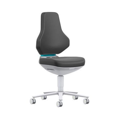 TEXON 2 Reinraum-Arbeitsstuhl Skintec schwarz, ESD- & Reinraum-konform, mit Rollen