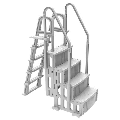 OKU Pooltreppe 4-stufig inkl. 5-stufiger Leiter