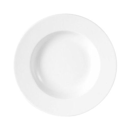 Suppenteller, rund, spülmaschinenfest, Ø 225 x H 35 mm, Porzellan, weiß, 6 Stück