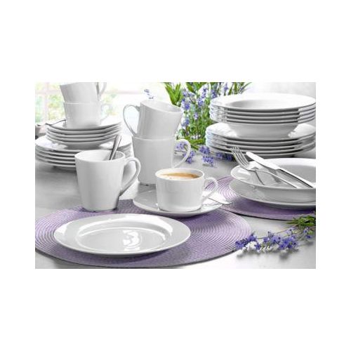Kombiservice Heike, für 6 Personen, Porzellan, weiß, 30-tlg.
