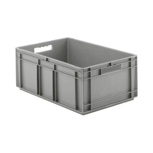 Euro Box Serie EF 6240, aus PP, Inhalt 47,5 L, geschlossene Wände, grau, Unterfassgriff