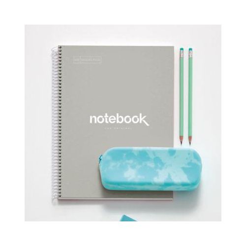 Notizbuch Miquelrius Emotions 1, DIN A4, 80 Blatt kariert und blickdicht, gelocht, Spiralbindung, Hardcover, grau