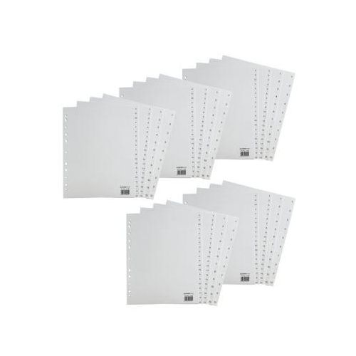 Schäfer Shop Select Ordner-Register, Überbreite, Zahlen 1-31, grau, 5 Stück