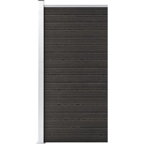 Zaunelement WPC 95x186 cm Grau