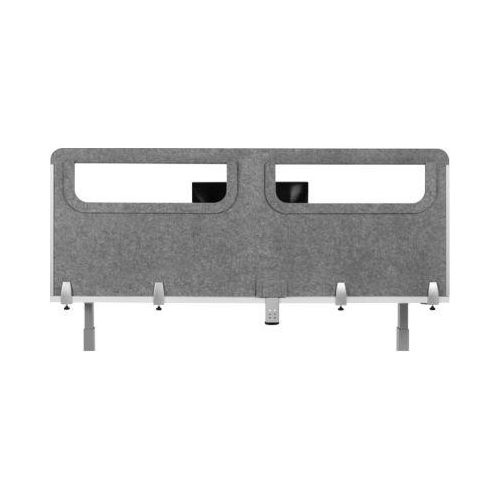 Schreibtisch-Akustik-Trennwand BE Safety Screen Rückwand, mit Acrylfenster, Dicke 10 mm, B 1200 x H 600 mm, hellgrau