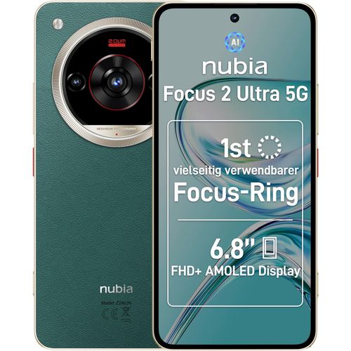 NUBIA Smartphone "nubia Focus 2 Ultra 5G", Energieeffizienz: C, grün (forest grün), 512 GB, Mobiltelefone, Smartphone