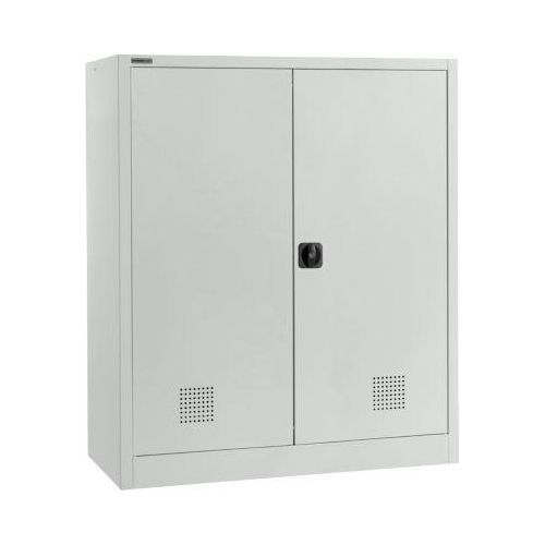 Schäfer Shop Select Umweltschrank, B 1200 x T 500 x H 1585 mm, 3 Wannen à 23 Liter, lichtgrau