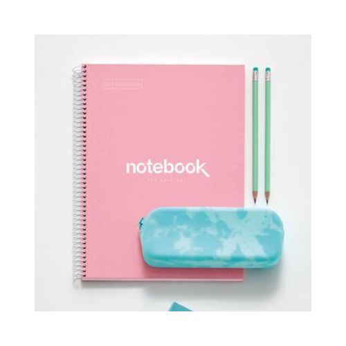 Notizbuch Miquelrius Emotions 1, DIN A4, 80 Blatt kariert und blickdicht, gelocht, Spiralbindung, Hardcover, pink