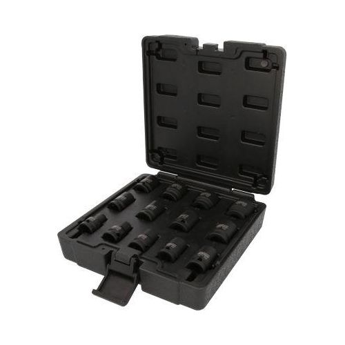 1/2" 12-kant-Kraft-Stecknuss-Satz, kurz, 13-tlg