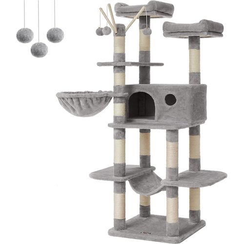 Songmics Kratzbaum XXL 164 cm Hellgrau