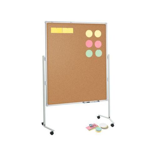 MAUL Moderationstafel Pro, Kork/Kork + Moderationskarten-Set mit 360 Karten und 200 Pin-Nadeln