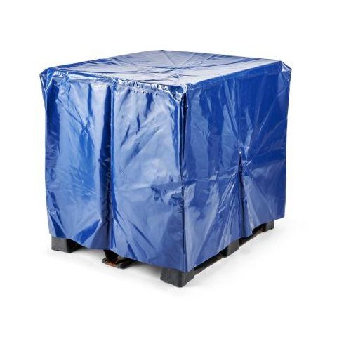 Kuhlmann IBC-Abdeckung, für 1000 l IBC-Container, L 1300 x B 1100 x H 1000 mm, PVC, blau
