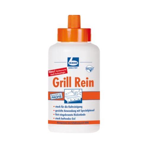Grillreiniger Dr. Becher, gegen Verkrustungen, Fett- und Bratrückstände, Kaltreinigung, 1 l in Flasche mit Spezialpinsel