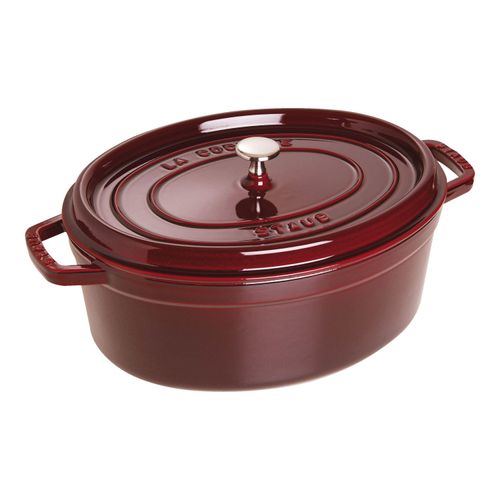 Staub La Cocotte Cocotte 31 cm, oval, Grenadine-Rot, Gusseisen