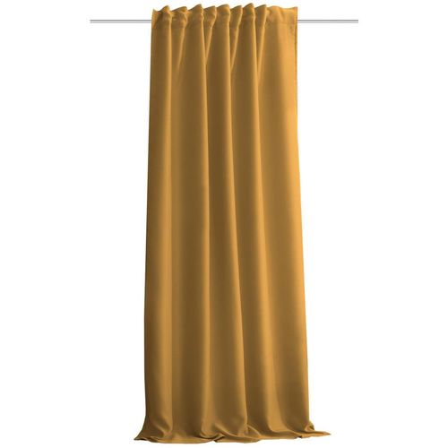 Lärmschutzvorhang Acustico, Currygelb, Textil, Uni, 135x245 cm, beliebig kürzbar, für Stange und Schiene geeignet, Lärmschutz, Wärmeschutz, mit Kombiband, Wohntextilien, Gardinen & Vorhänge, Fertiggardinen, Lärmschutzvorhänge