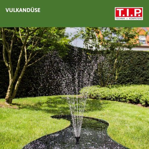T.I.P. Teichpumpe - Für 7.500 l Teich, 3.000 l/h, 2,8 m Förderhöhe, inkl. 3 Wasserspiele, WPS 3000 R, 30423