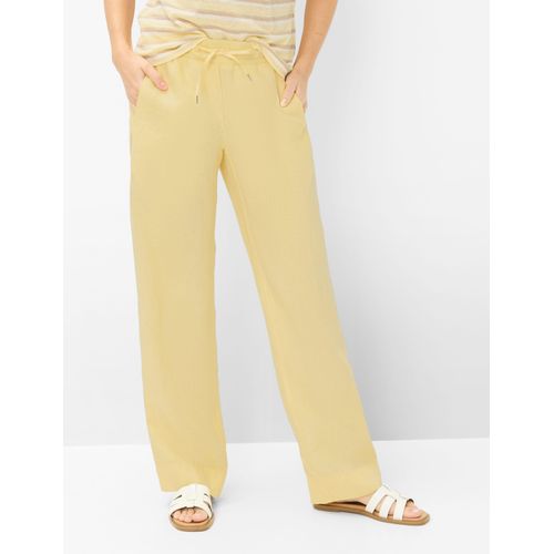 Brax Damen Marlenehose Style FARINA BUTTERCUP, hellgelb, Gr. 44K