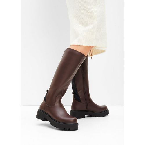 bonprix Stiefel, braun, Gr.40, Modischer Stiefel mit Material-Mix