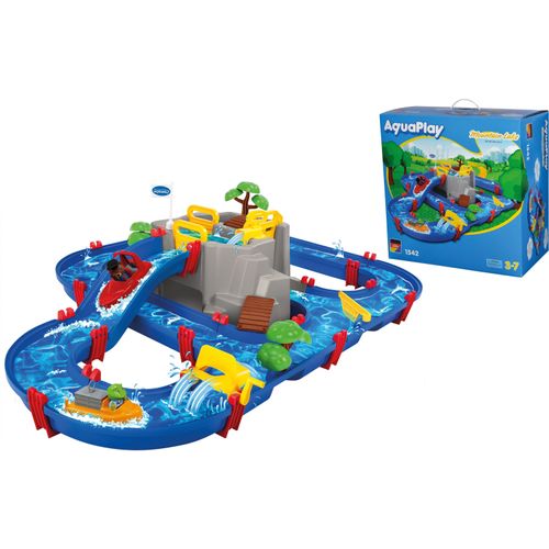 Wasserbahn AQUAPLAY "AquaPlay MountainLake", bunt, Wasserbahnen, Kinder, B/H/L: 88cm x 35cm x 126cm, Kunststoff, Made in Germany, B:88cm H:35cm L:126cm
