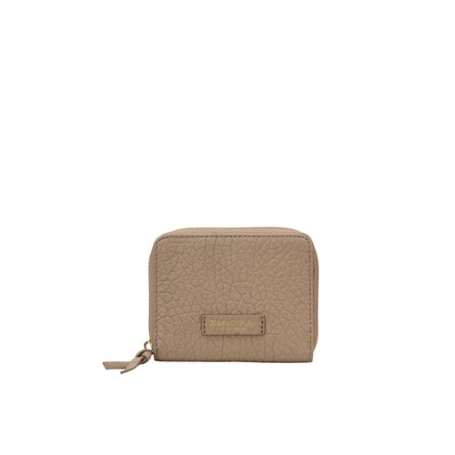 Geldbörse MARC O'POLO "aus markant genarbtem Schafleder", Herren, earthy taupe, Leder, unifarben, Kleinlederwaren