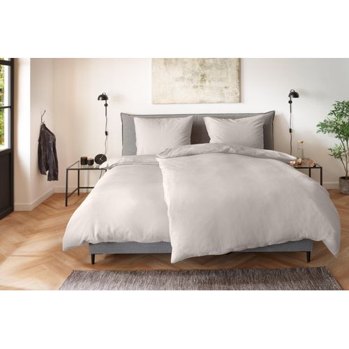 Bettwäsche PRIMERA "Soft-Seersucker-Bettwäsche Uni", beige, B/L: 135cm x 200cm, 1 Stk., 1 Stk., Soft-Seersucker, B/L: 80cm x 80cm, 2, Soft-Seersucker, Obermaterial: 100% Baumwolle, Bettwäsche, Bettwäsche