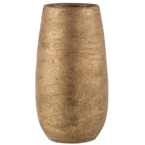 Ambia Home Dekovase , Goldfarben , Keramik , 22x41x22 cm , Dekoration, Vasen, Keramikvasen