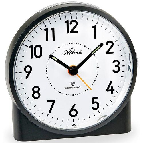Funkwecker ATLANTA "1843/7", schwarz, Wecker, Funkwecker