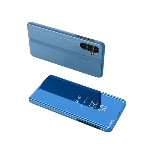 Hurtel Clear View Case Cover for Samsung Galaxy A14 Flip Cover Blue