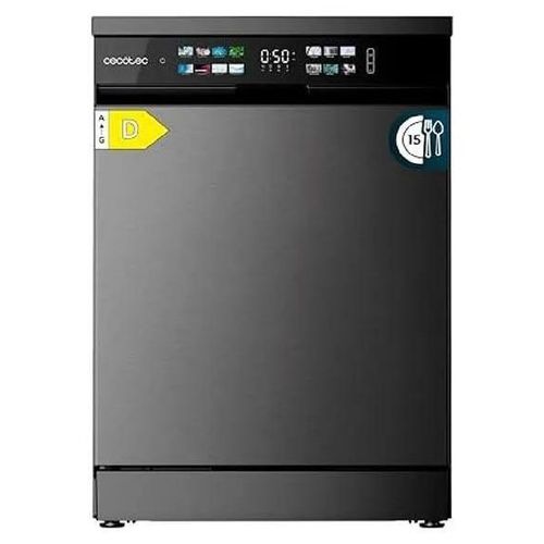 Bolero-Geschirrspüler Dark, 60 cm, 14 Gedecke, 6 Programme, drittes Fach, Dual Zone Wash, Dry+, Turbo Dry+, halbe Beladung und Startverzögerung.