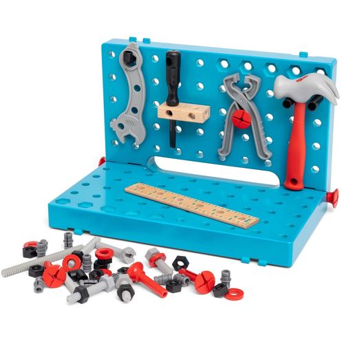 Spielwerkzeug BRIO "Builder Werkbank-Koffer", blau (türkis), Spielwerkzeug, Kinder