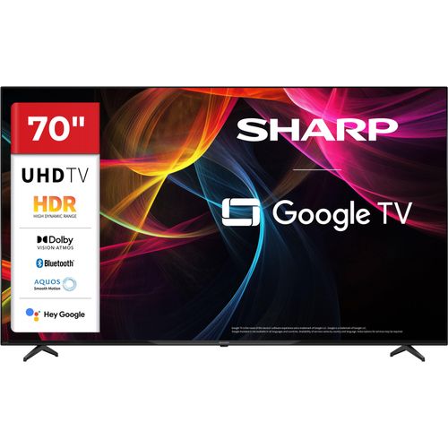 SHARP LED-Fernseher "4T-C70HLx", Energieeffizienz: E, schwarz, 70 ″, Fernseher, LED-Fernseher