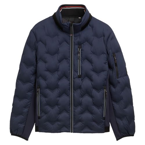 Hybrid Steppjacke mit verstaubarer Kapuze