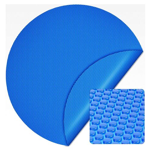 Pool Solarfolie Ø 5 m, blau, Poolheizung aus 400 µ starkem PE-Film, runde Poolabdeckung