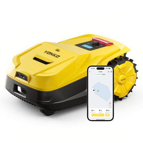 VONKO M200 Mähroboter ohne Begrenzungskabel, RTK+AI Vision, Auto-Kartierung,Smarte Hindernisvermeidung, App-Steuerung