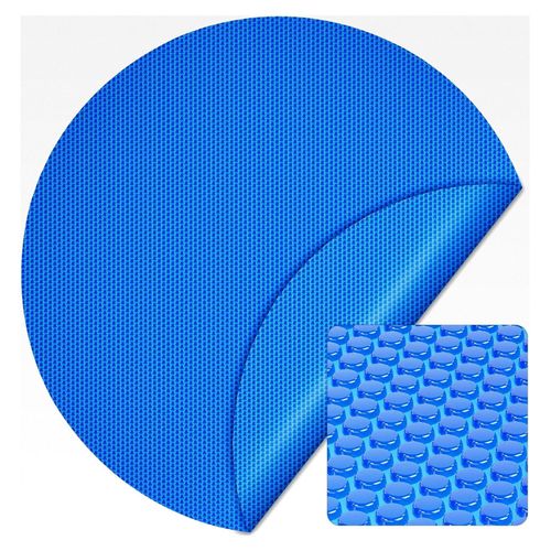 Pool Solarfolie Ø 3,6 m, blau, Poolheizung aus 140 µ starkem PE-Film, runde Poolabdeckung