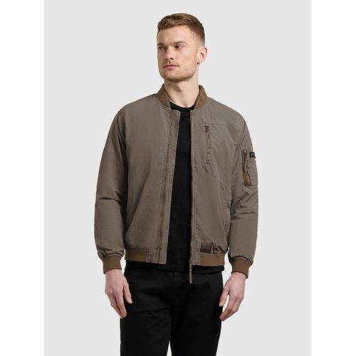 Blouson KHUJO "IBE", Herren, Gr. XL, latte braun, Web, 100% Nylon, regular fit hüftlang, eingesetzt angesetztes Bündchen, Jacken Blouson