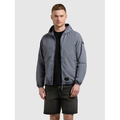 Blouson KHUJO "DERF", Herren, Gr. M, misty blau, Web, 100% Nylon, regular fit hüftlang, eingesetzt angesetztes Bündchen, Jacken Blouson