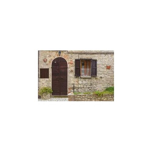 Fototapete PAPERMOON "Steinhaus", bunt, B:5m L:2,8m, Vlies, Tapeten