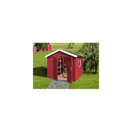Gartenhaus WEKA "Schwedenhaus", weiß (schwedenrot, weiß), ohne Dacheindeckung, Massivholz, Gartenhäuser, Gartenhaus