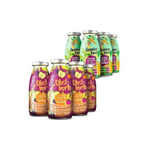 SmoothieDog Gemüsebeet 4x 250 ml + Obstkorb 4x 250 ml