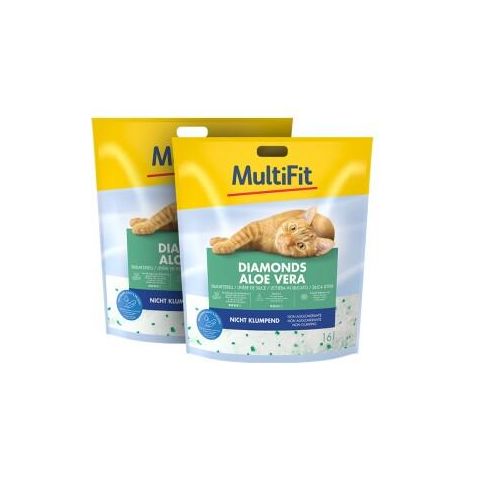 MultiFit Diamonds Aloe Vera Silikatstreu 2x16 l